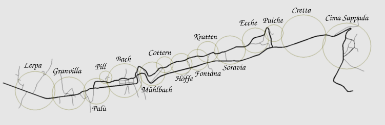 pianta schematica di Sappada